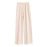 Elastic Waist Straight Long Wide Leg Sweatpants